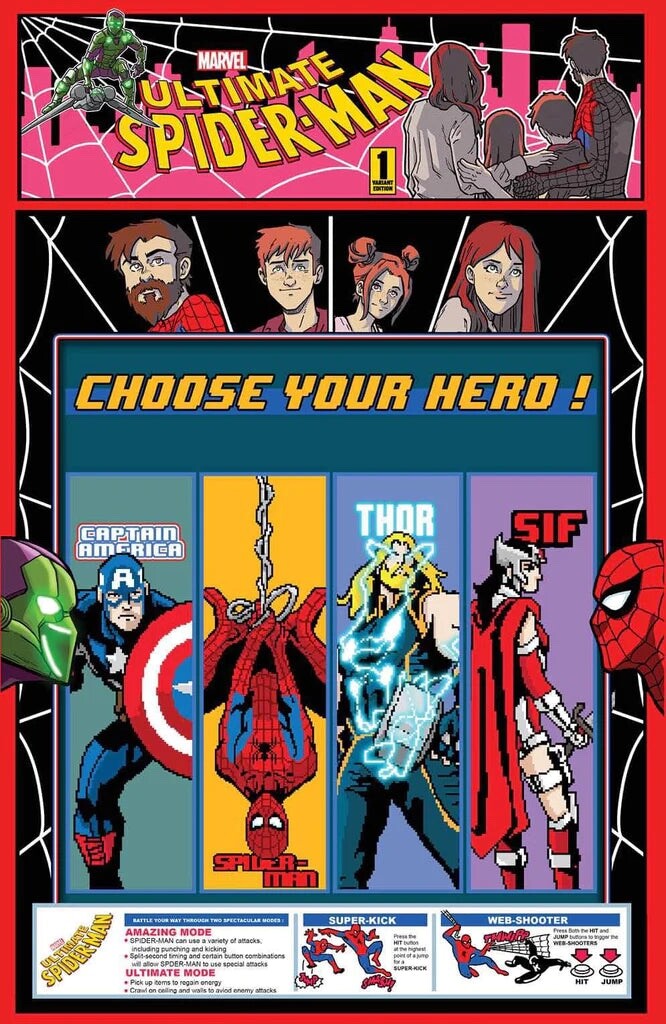 ULTIMATE SPIDERMAN 1 EXCLUSIVE 8 BIT GAMING - WAITE 2024 1ST APP NEW SPIDER-MAN