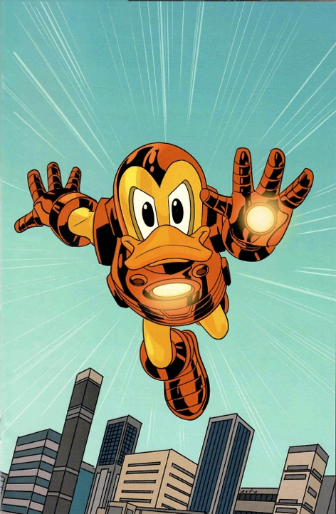 1:100 DISNEY WHAT IF DONALD DUCK BECAME IRON MAN #1 VIRGIN INCENTIVE  Phil Noto