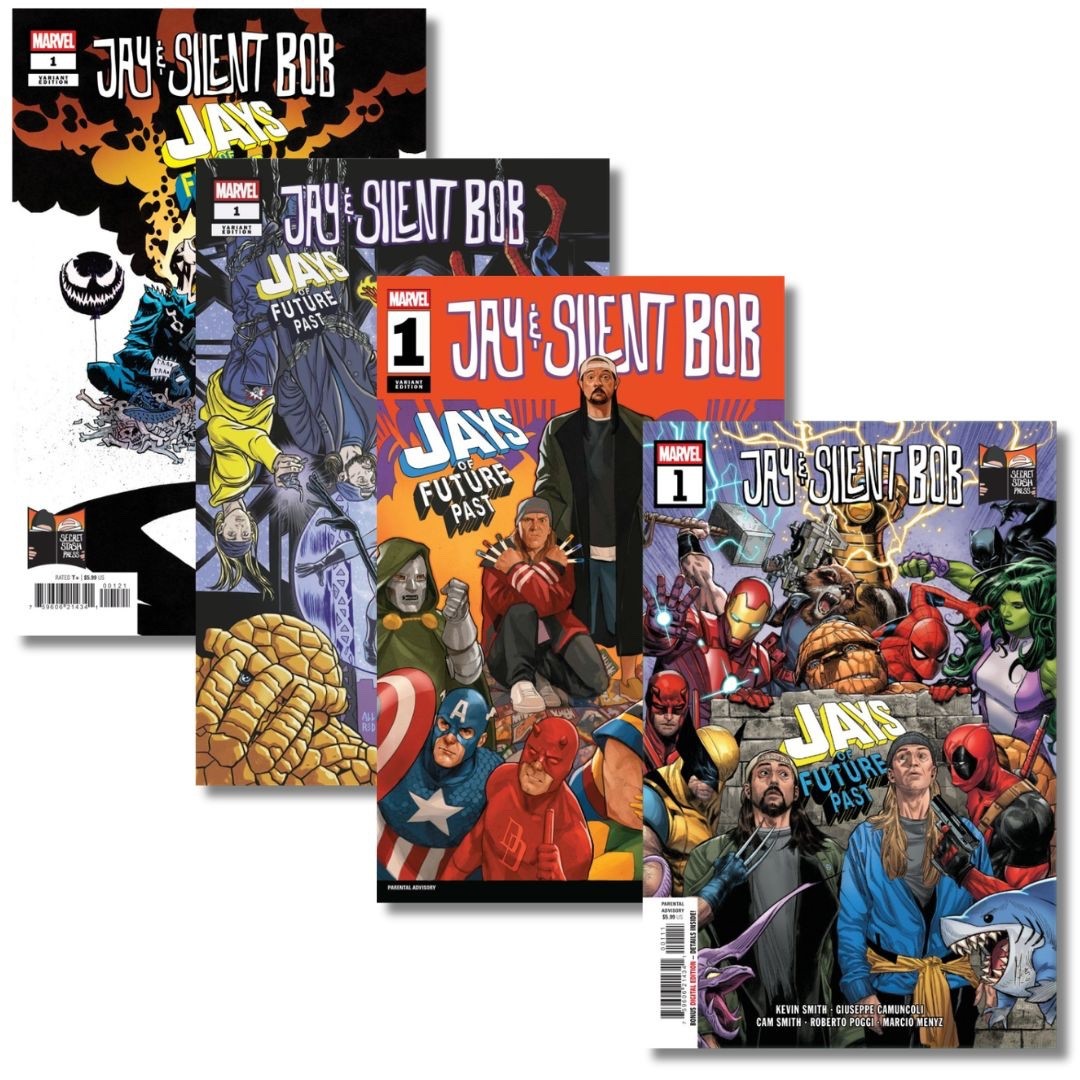 JAY & SILENT BOB #1 JAYS OF FUTURE PAST (2026) 4 COVER SET - SECRET STASH