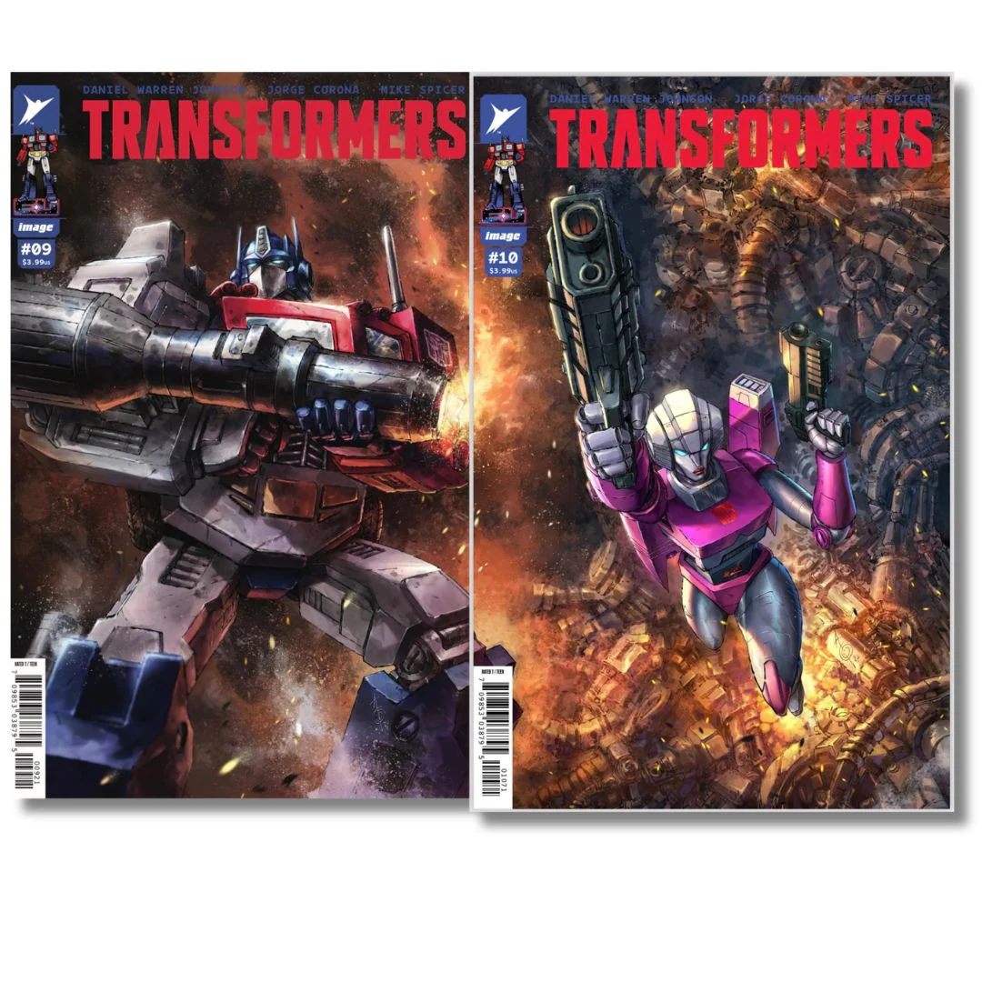 TRANSFORMERS #9 & #10 EXCLUSIVE CONNECTING COVER - ALAN QUAH OPTIMUS