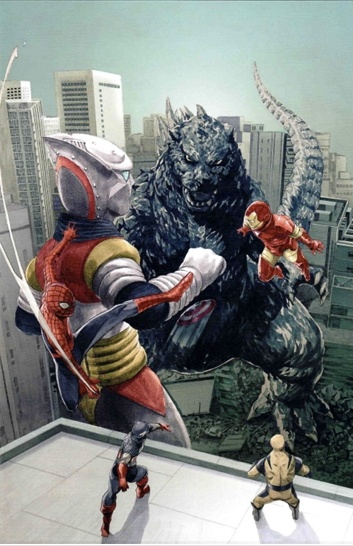 1:100 GODZILLA vs. AVENGERS #1 VIRGIN INCENTIVE - Mitsuhiro Arita
