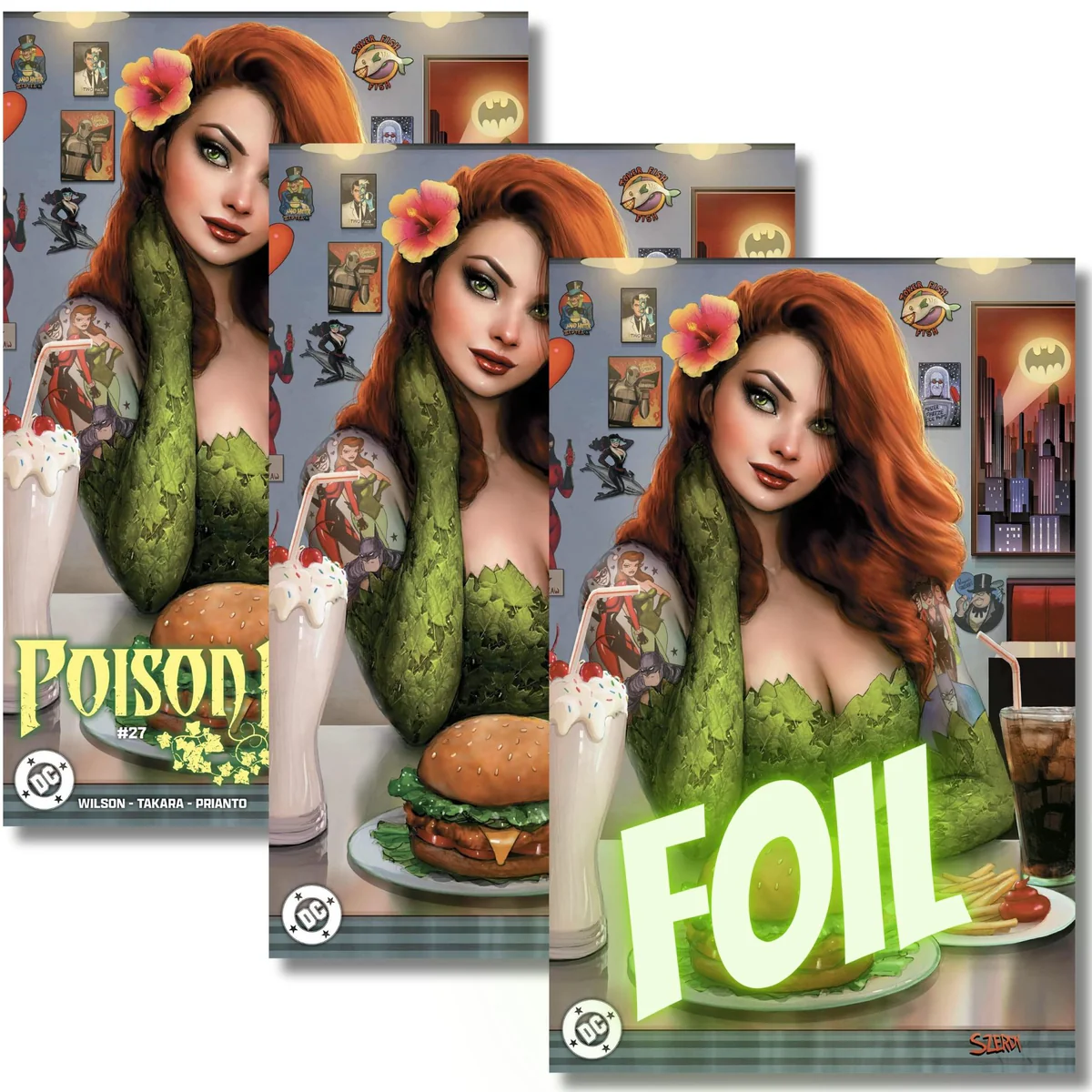 POISON IVY #27 EXCLUSIVE FOIL/VIRGIN/TRADE  DINER TATTOO SERIES - SZERDY