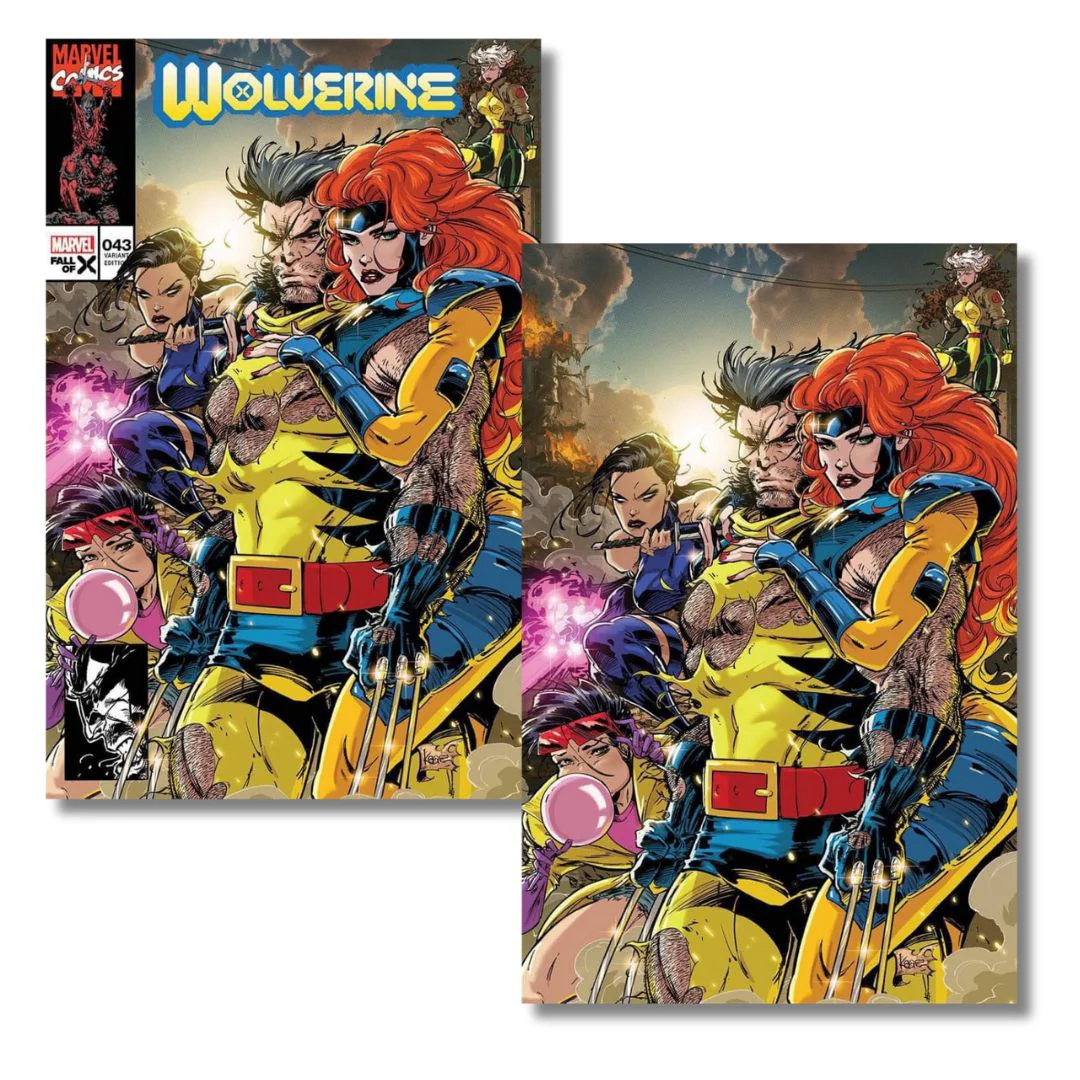 WOLVERINE #43 EXCLUSIVE VIRGIN/TRADE - XMEN 90s RETRO - ANDREWS - BUBBLE GUM