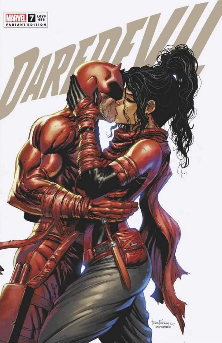 DAREDEVIL #7 EXCLUSIVE VIRGIN/TRADE - TYLER KIRKHAM - ELEKTRA - CAMPBELL HOMAGE