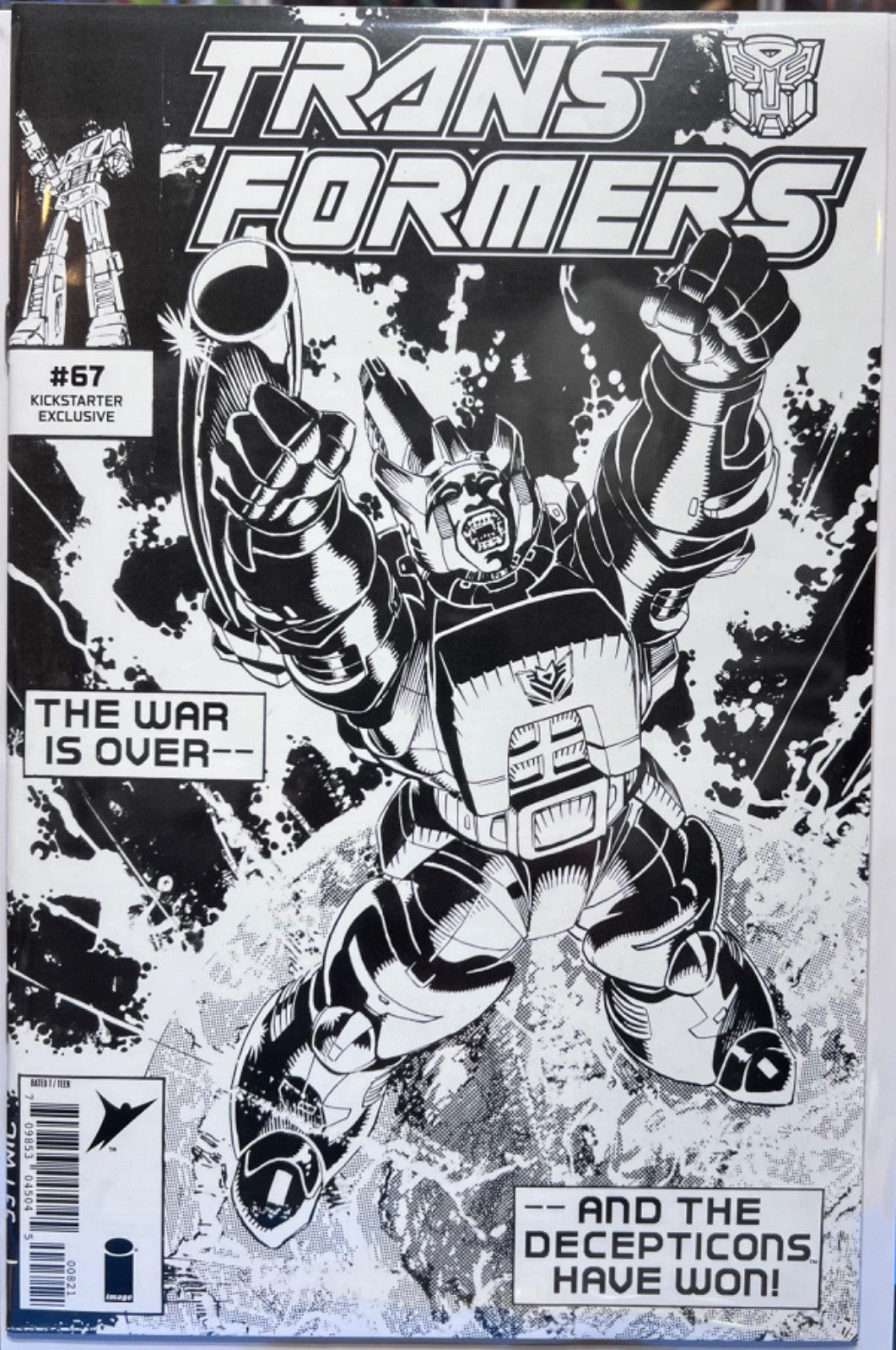 TRANSFORMERS KICKSTARTER EXCLUSIVE #67 TRADE & B&W ICONIC JIM LEE COVER