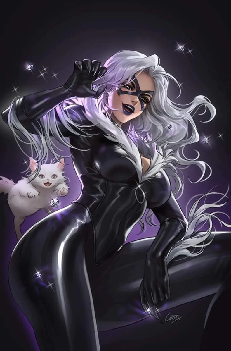 AMAZING SPIDER-MAN #34 EXCLUSIVE VIRGIN/TRADE - LEIRIX LI - BLACK CAT