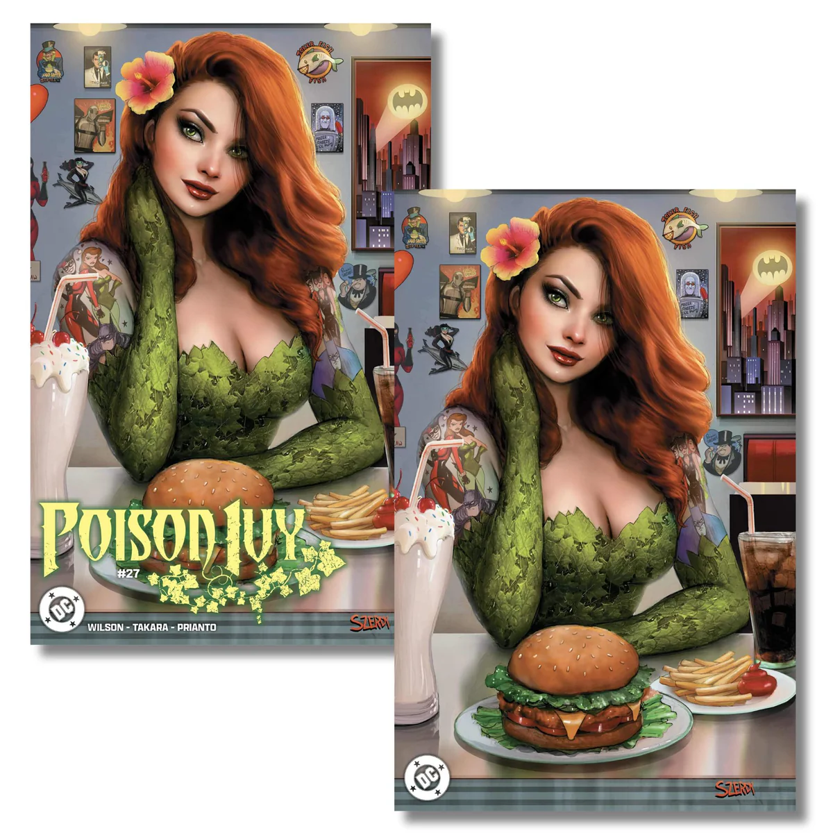 POISON IVY #27 EXCLUSIVE VIRGIN/TRADE SET DINER TATTOO SERIES - SZERDY