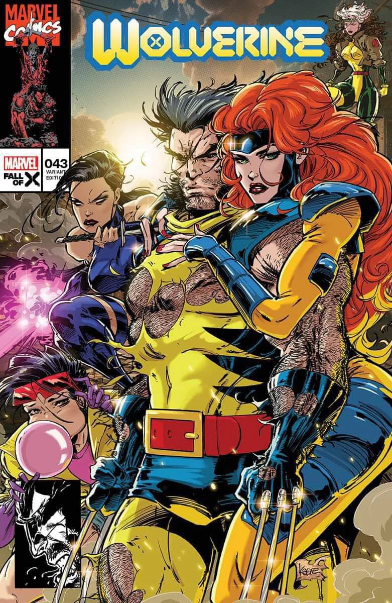 WOLVERINE #43 EXCLUSIVE VIRGIN/TRADE - XMEN 90s RETRO - ANDREWS - BUBBLE GUM