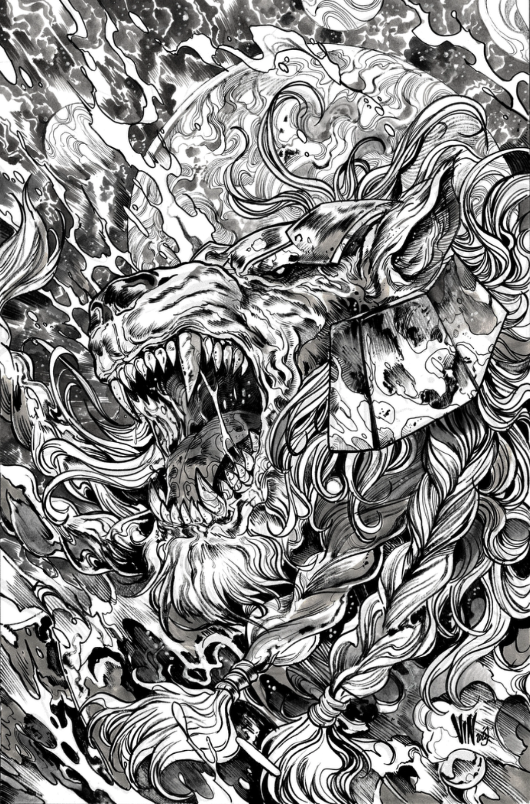 BATTLE BEAST #6 VIRGIN B&W  EXCLUSIVE - RICCARDI - LTD 1K - INVINCIBLE