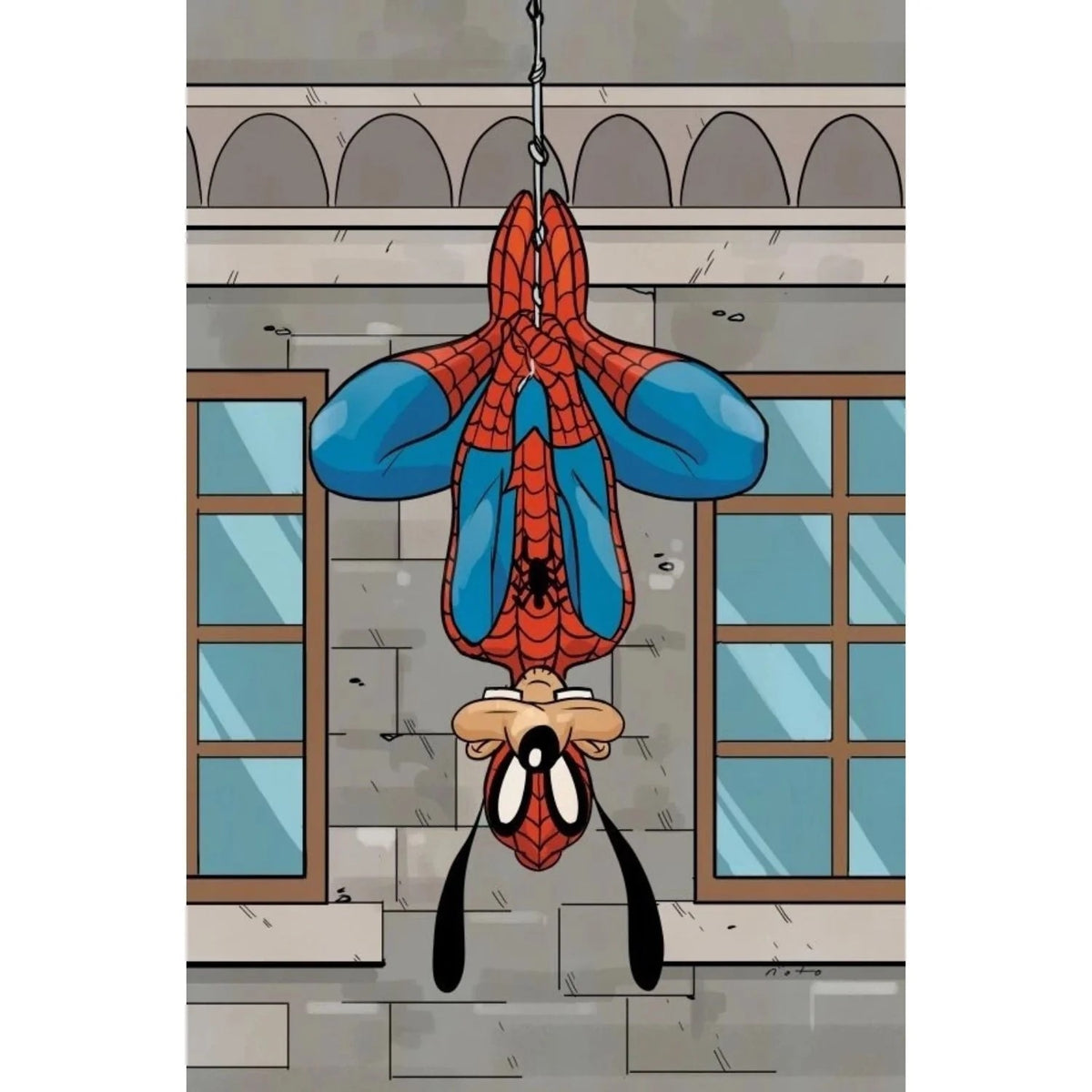 1:100 DISNEY WHAT IF? GOOFY BECAME SPIDER-MAN #1 VIRGIN INCENTIVE - PHIL NOTO