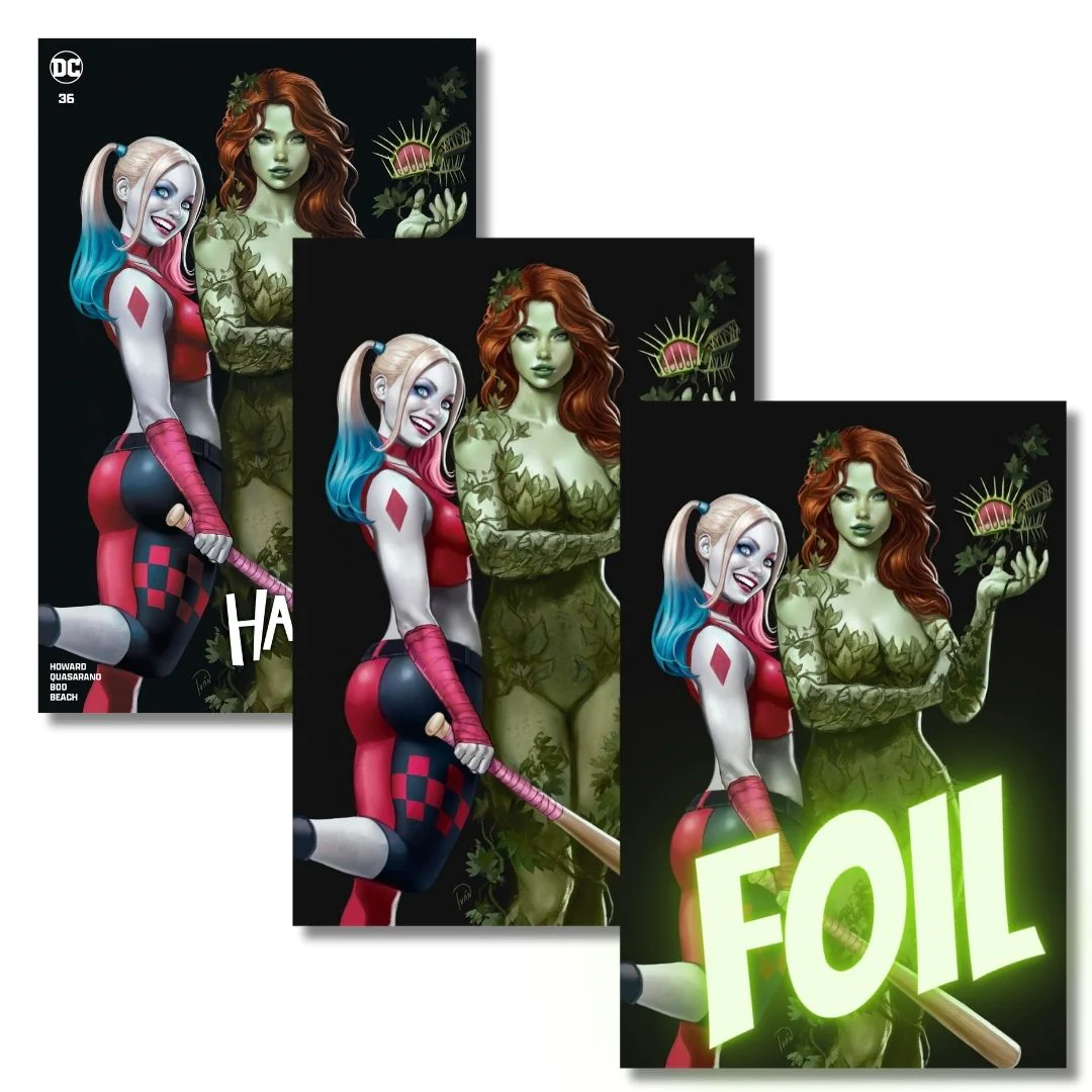 HARLEY QUINN #36 EXCLUSIVE TRADE/VIRGIN/FOIL - TALAVERA  LTD 800 - POISON IVY