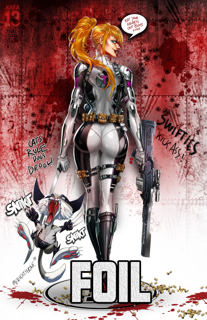 FEMALE FORCE TAYLOR SWIFT C2E2 EXCLUSIVE VIRGIN FOIL - TYNDALL DEADPOOL LTD 50