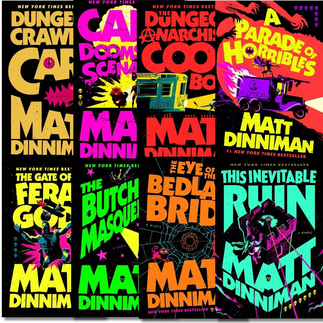 DUNGEON CRAWLER CARL HARDCOVER  SET 1-8 -  Matt Dinniman - BRAND NEW