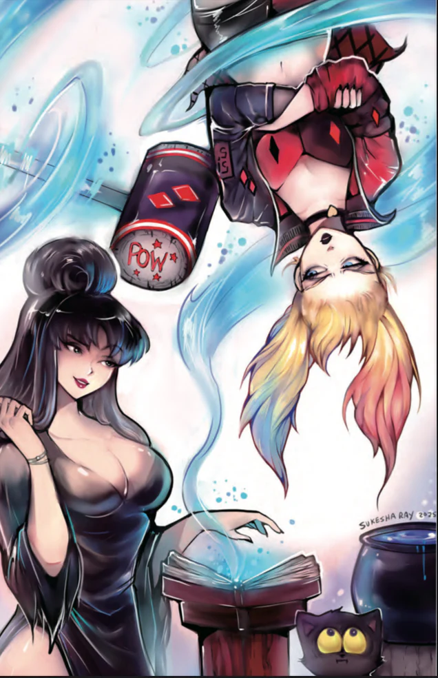 ELVIRA X HARLEY QUINN #1 VIRGIN EXCLUSIVE SUKESHA RAY LTD 1K