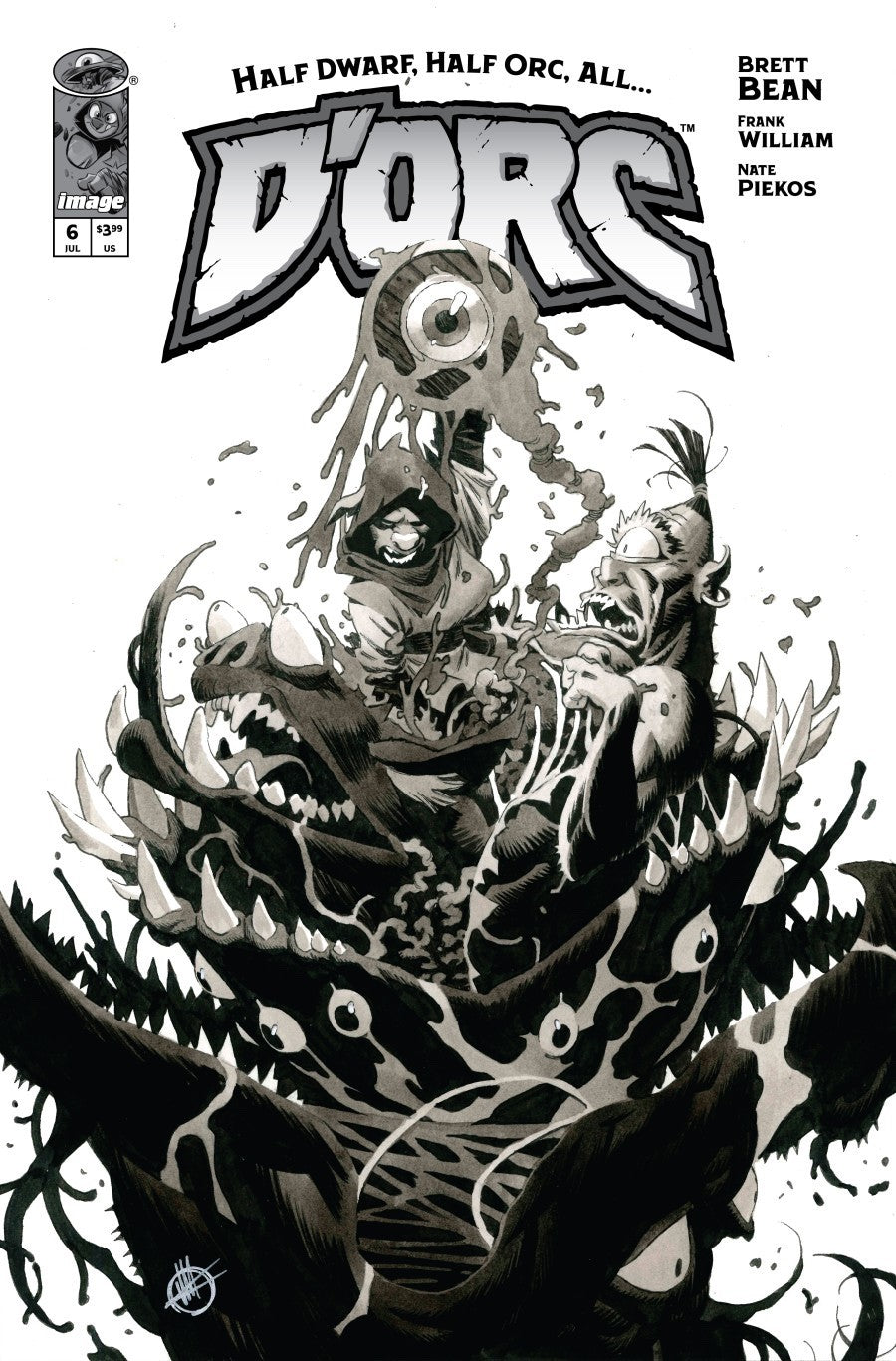 1:50 D'ORC #6 B&W INCENTIVE - Matteo Scalera