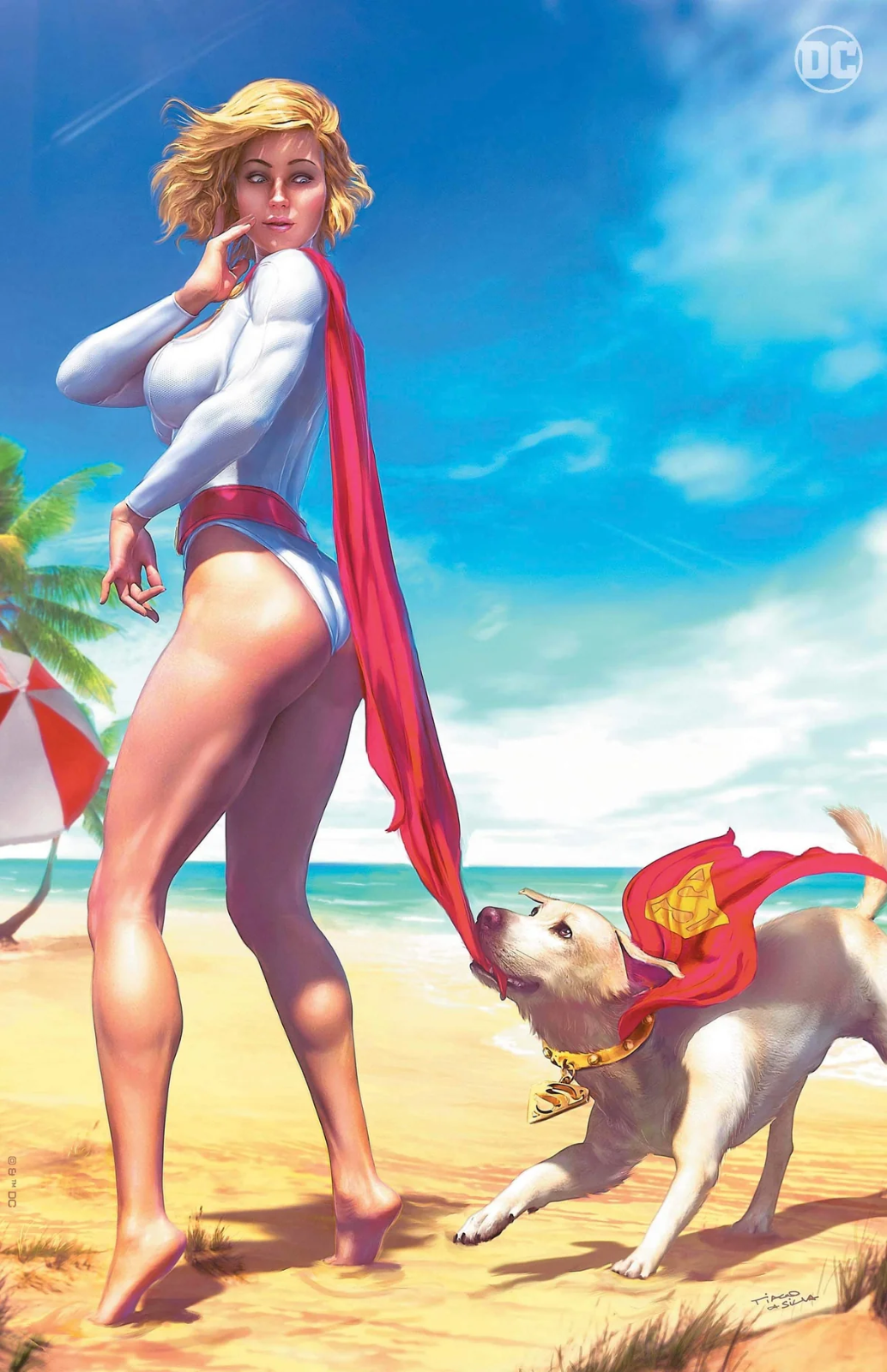 G'NORT'S ILLUSTRATED SWIMSUIT 1 - DA SILVA EXCLUSIVE TRADE/VIRGIN SET POWER GIRL