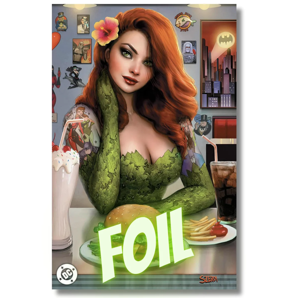POISON IVY #27 EXCLUSIVE FOIL VIRGIN DINER TATTOO SERIES - SZERDY