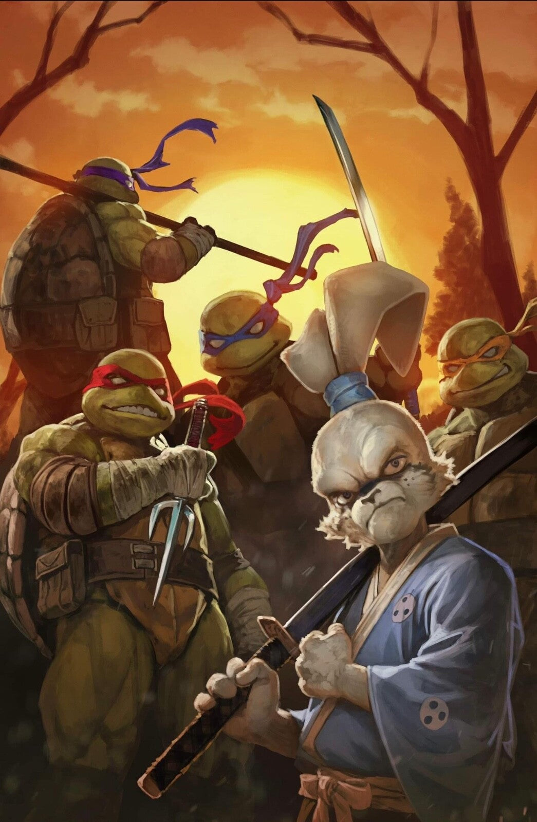 TMNT USAGI YOJIMBO: WHERE WHEN #1 VIRGIN EXCLUSIVE - SKAN - TEENAGE MUTANT NINJA