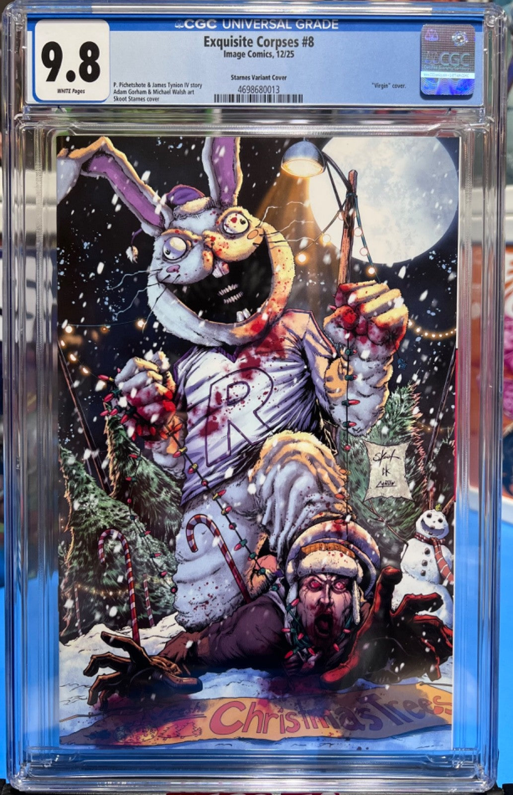 9.8 CGC EXQUISITE CORPSES #8 VIRGIN EXCLUSIVES CHRISTMAS - STARNES - LTD 500