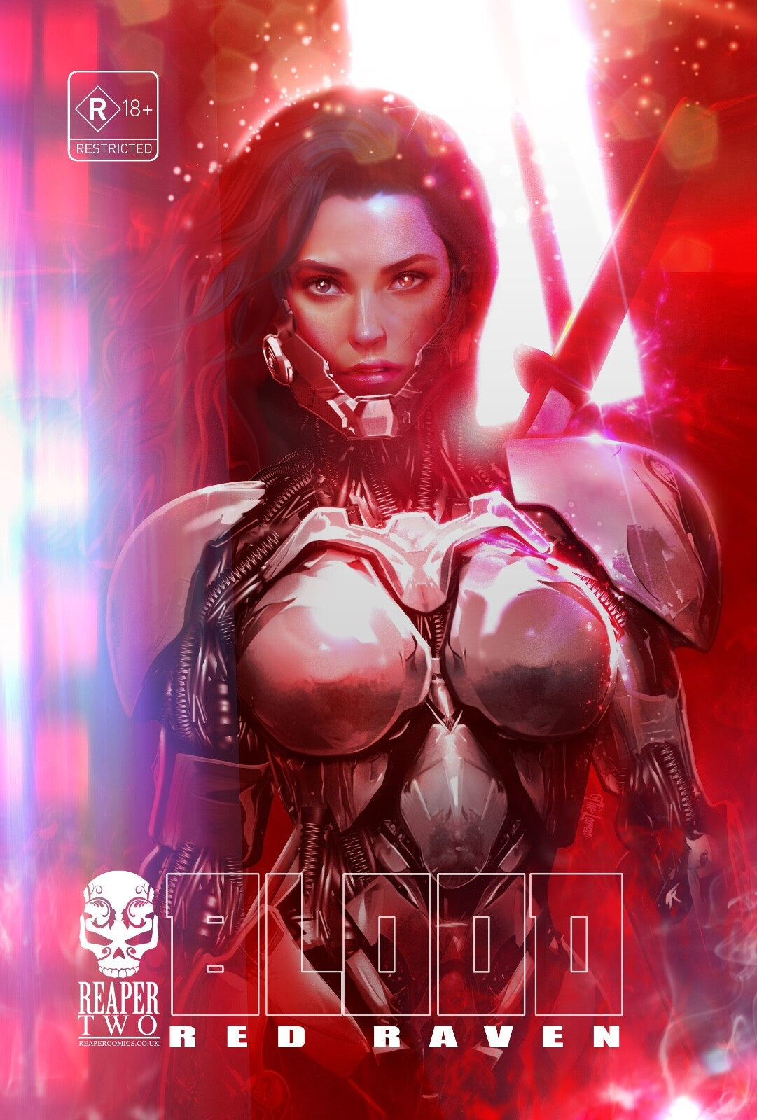 🔥 BLOOD RED RAVEN #2 EXCLUSIVE FOIL & ACTION FIGURE VARIANT - LTD 40 - NM