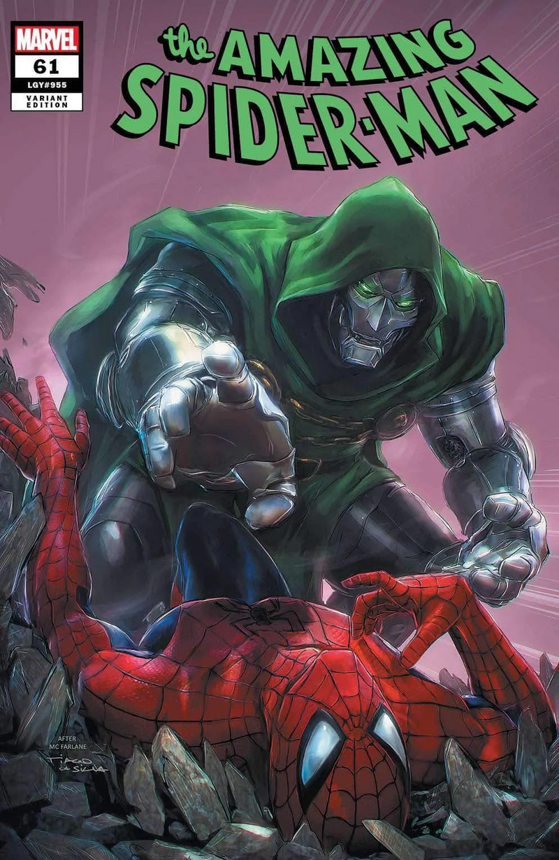 AMAZING SPIDER-MAN #61 VIRGIN/TRADE EXCLUSIVE - 316 HOMAGE - DOOM - DA SILVA