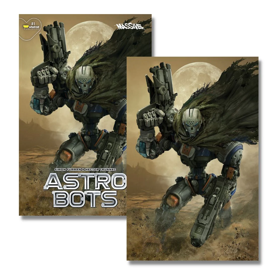 ASTROBOTS #1 TRADE & VIRGIN EXCLUSIVE - GALLAGHER - WRITER OF TRANSFORMERS