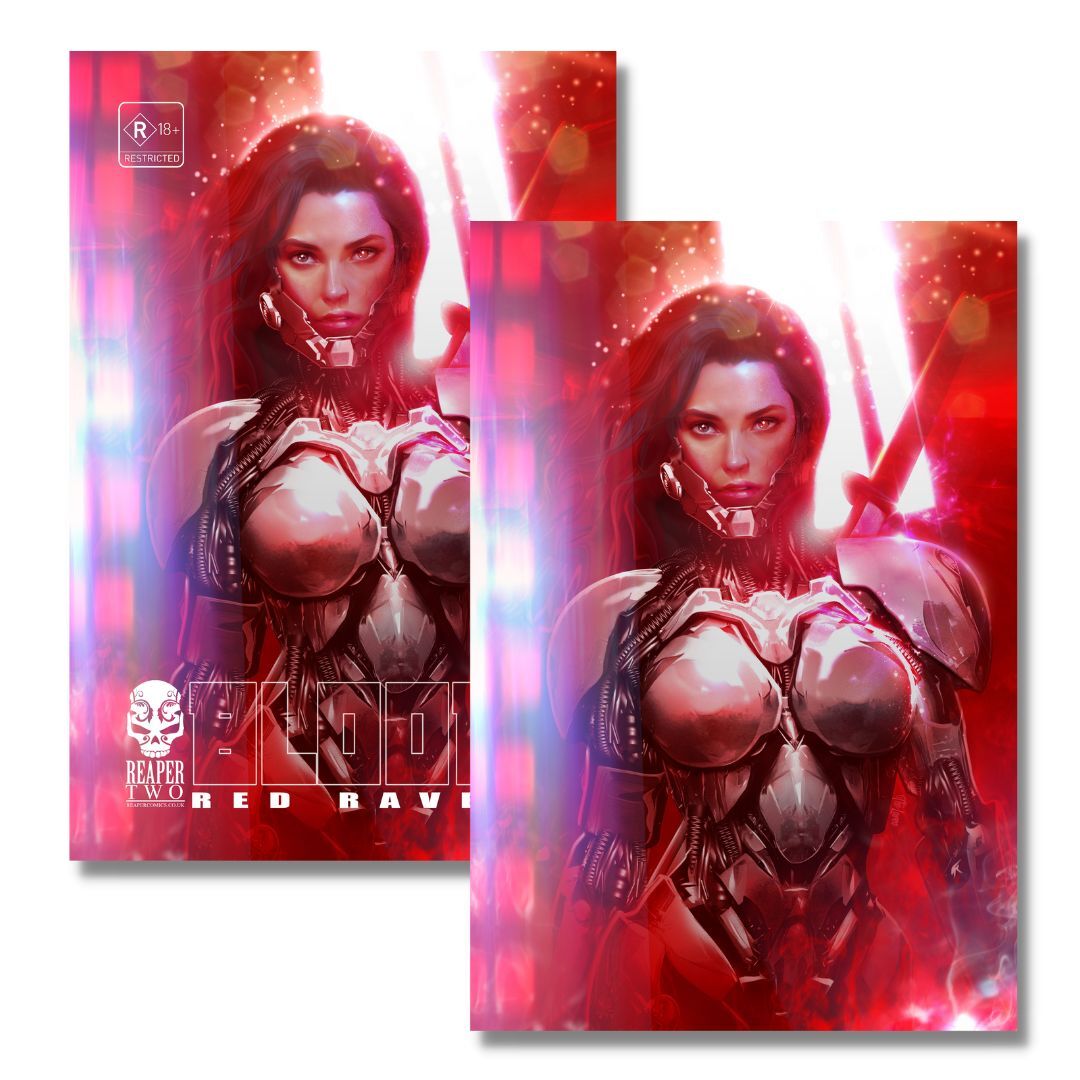 🔥 BLOOD RED RAVEN #2 EXCLUSIVE FOIL & ACTION FIGURE VARIANT - LTD 40 - NM