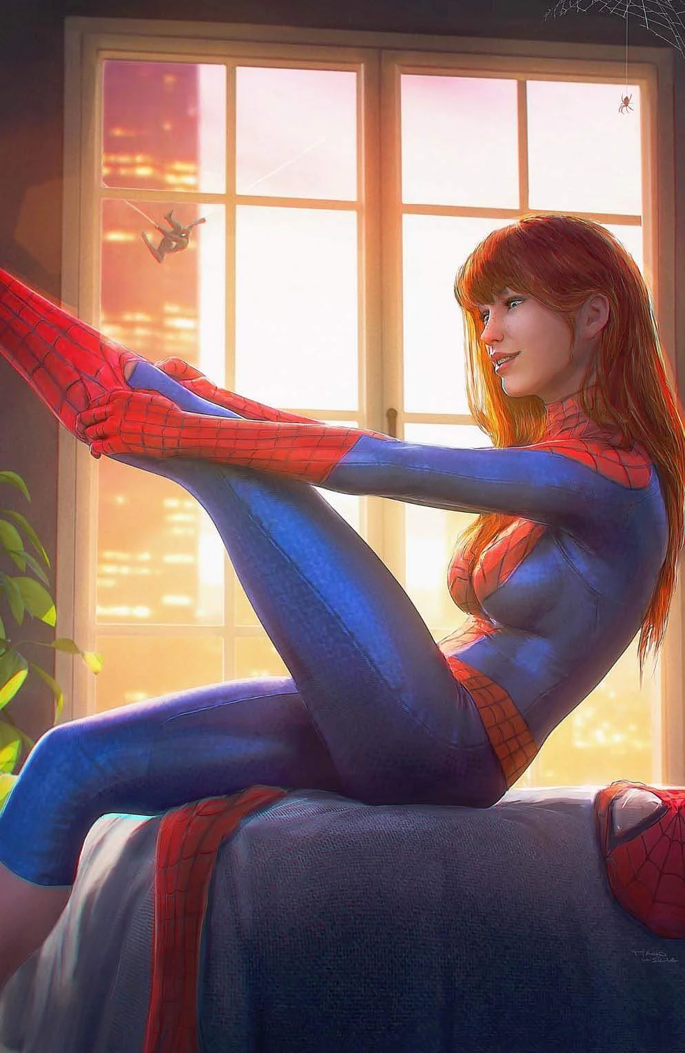 AMAZING SPIDER-MAN #27 EXCLUSIVE VIRGIN/TRADE - DA SILVA - MARY JANE COSPLAY