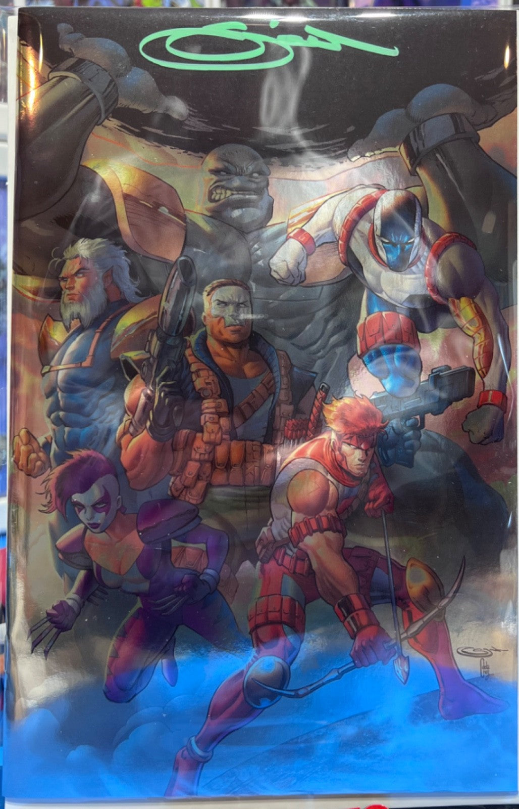 YOUNGBLOOD #1 (2025) SIGNED FOIL VIRGIN  EXCLUSIVE - SHAH WITH COA