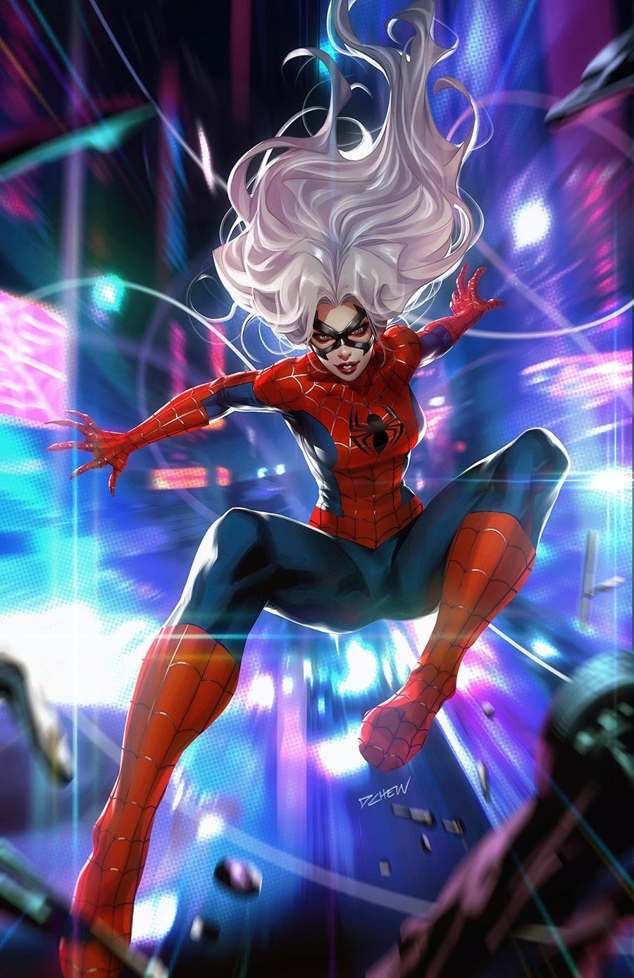 1:50 BLACK CAT #1 VIRGIN INCENTIVE -  DERRICK CHEW - SPIDER-MAN COSPLAY 2025