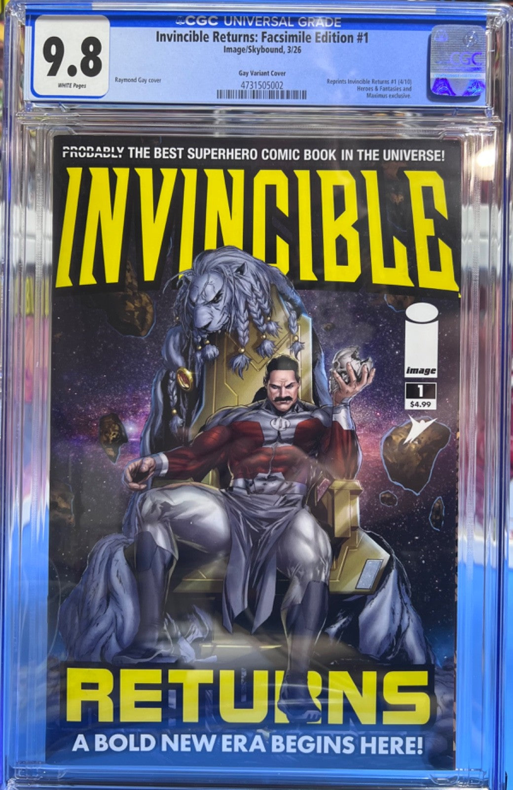 9.8 CGC INVINCIBLE RETURNS #1 EXCLUSIVE FACSIMILE -  LTD 1500 (2026) THRAGG
