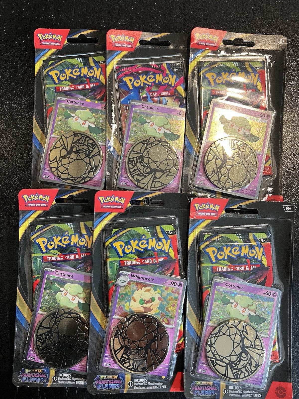 Pokemon PHANTASMAL FLAMES Blister [6 Pack Set] - Promo's Whimsicott & Cottonee