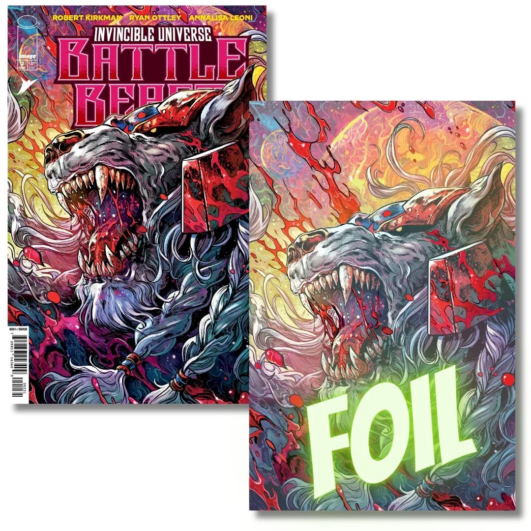 BATTLE BEAST #2 TRADE/VIRGIN FOIL EXCLUSIVE - RICCARDI - LTD 1K - INVINCIBLE