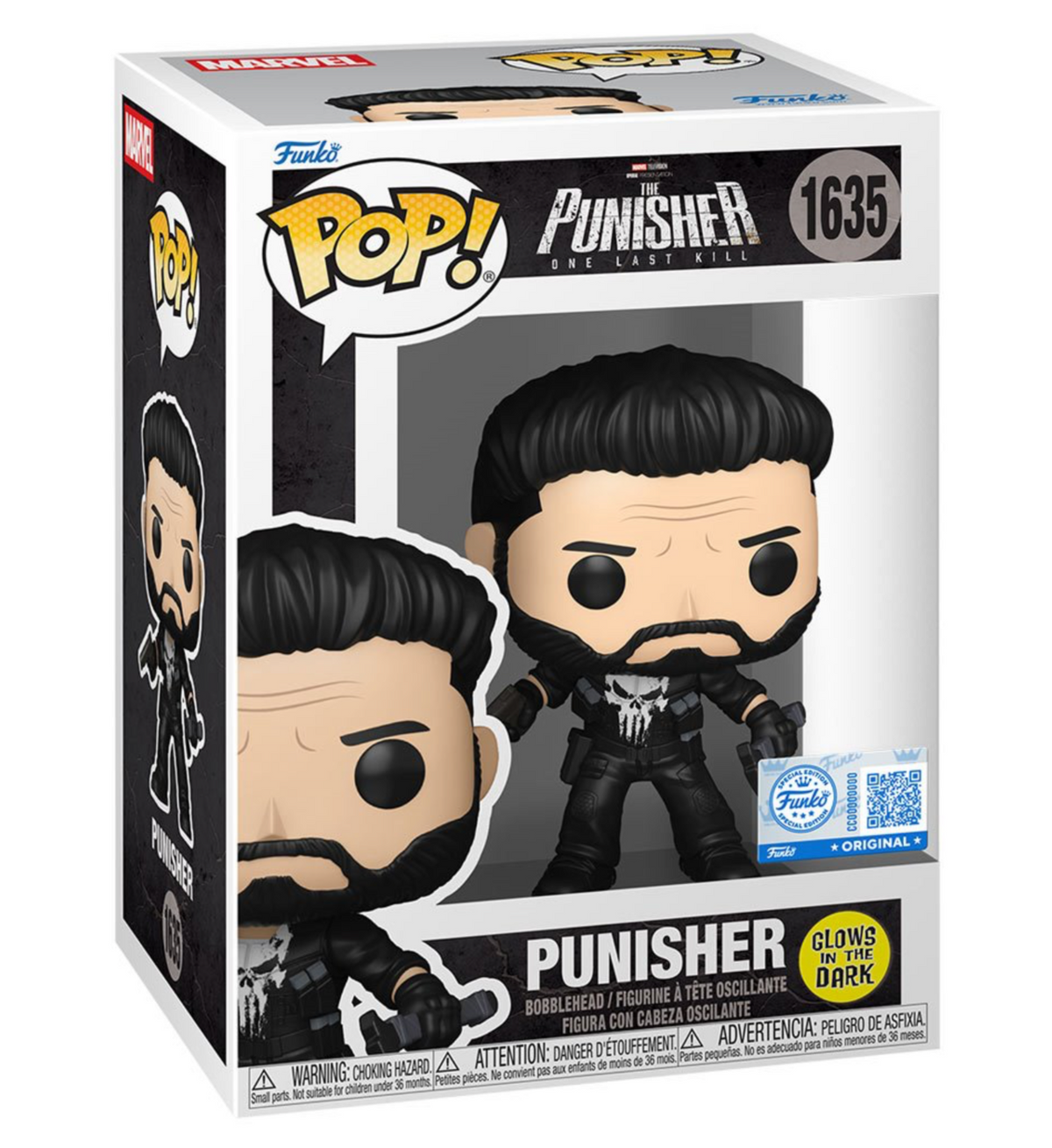 PUNISHER ONE LASK KILL  GLOW-in-the-DARK FUNKO Pop! EXCLUSIVE 1635 - NIB