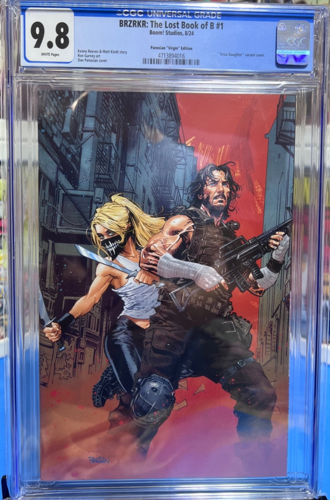 9.8 CGC BRZRKR LOST BOOK OF B #1 VIRGIN EXCLUSIVE SLAUGHTER -  PANOSIAN - KEANU