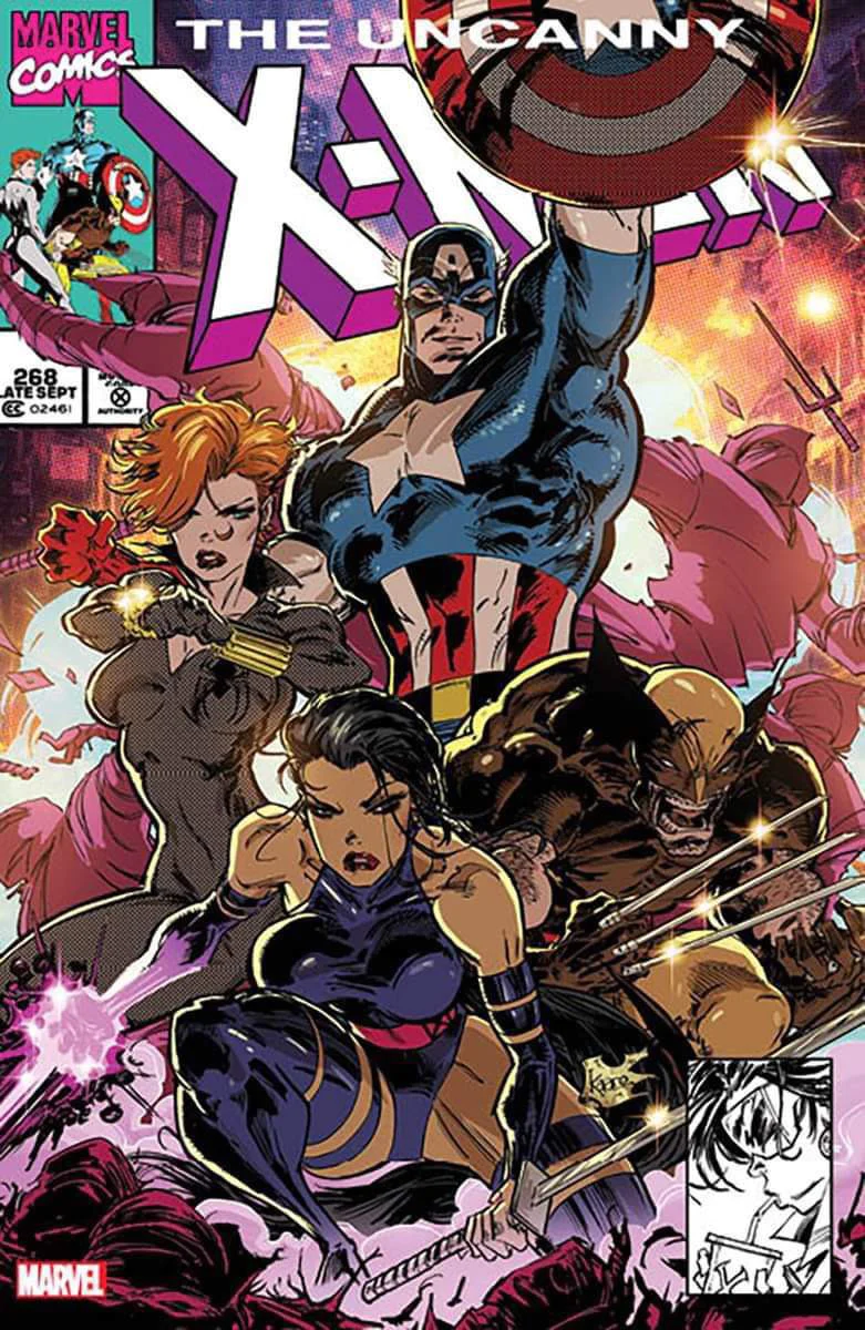 UNCANNY X-MEN #268 FACSIMILE EXCLUSIVE VIRGIN/TRADE - ANDREWS - WOLVERINE, CAP