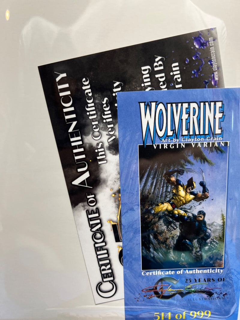 WOLVERINE #1 SIGNED CLAYTON CRAIN VIRGIN EXCLUSIVE LTD 999