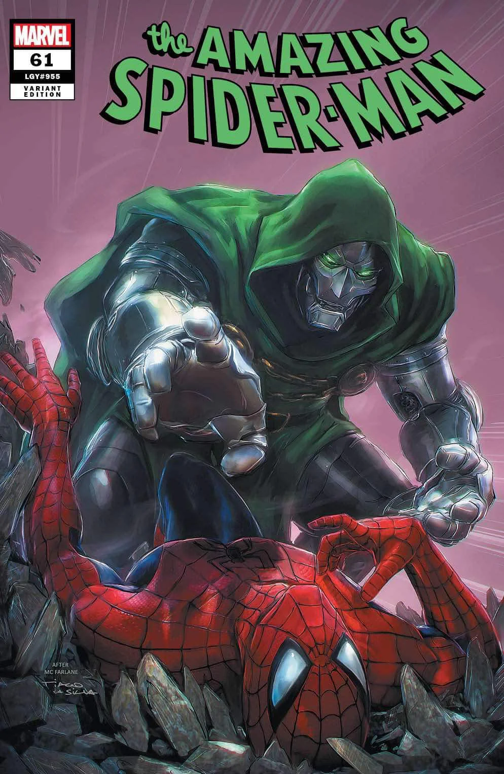 AMAZING SPIDER-MAN #61 TRADE EXCLUSIVE - 316 HOMAGE - DOOM - DA SILVA