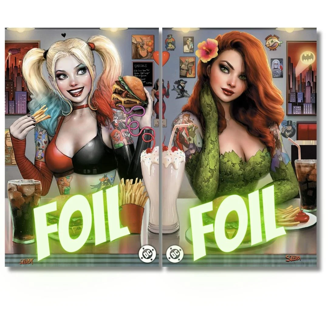HARLEY QUINN #45 & POISON IVY #27 EXCLUSIVE CONNECTING FOIL VIRGIN SET - SZERDY