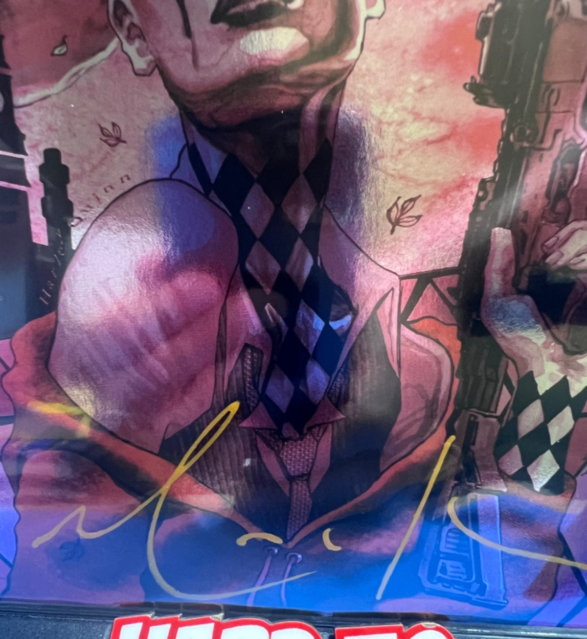ABSOLUTE BATMAN #22 SDCC WRAPAROUND VIRGIN FOIL SIGNED MACK  - ROSE BLEED - COA