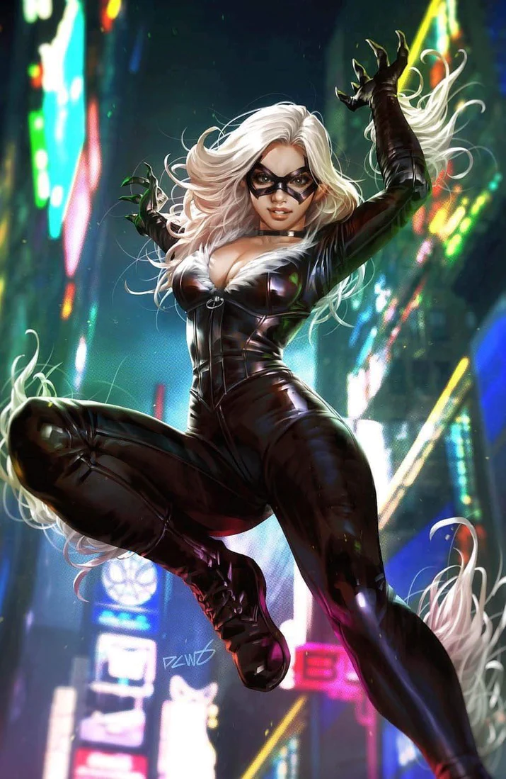 AMAZING SPIDER-MAN #38 EXCLUSIVE VIRGIN/TRADE - DERRICK CHEW BLACK CAT - ASM