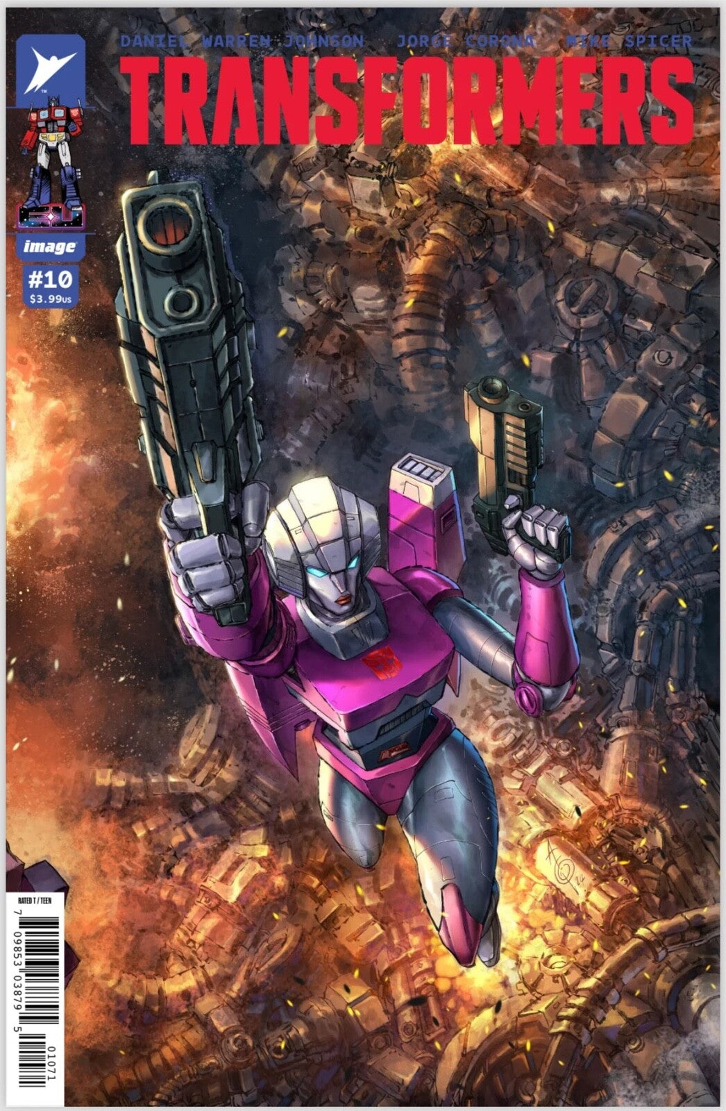 TRANSFORMERS #9 & #10 EXCLUSIVE CONNECTING COVER - ALAN QUAH OPTIMUS