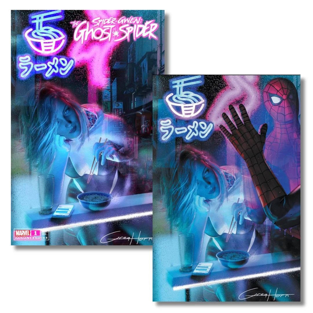 SPIDER-GWEN GHOST-SPIDER #1 EXCLUSIVE VIRGIN/TRADE -  GREG HORN - LTD 1K