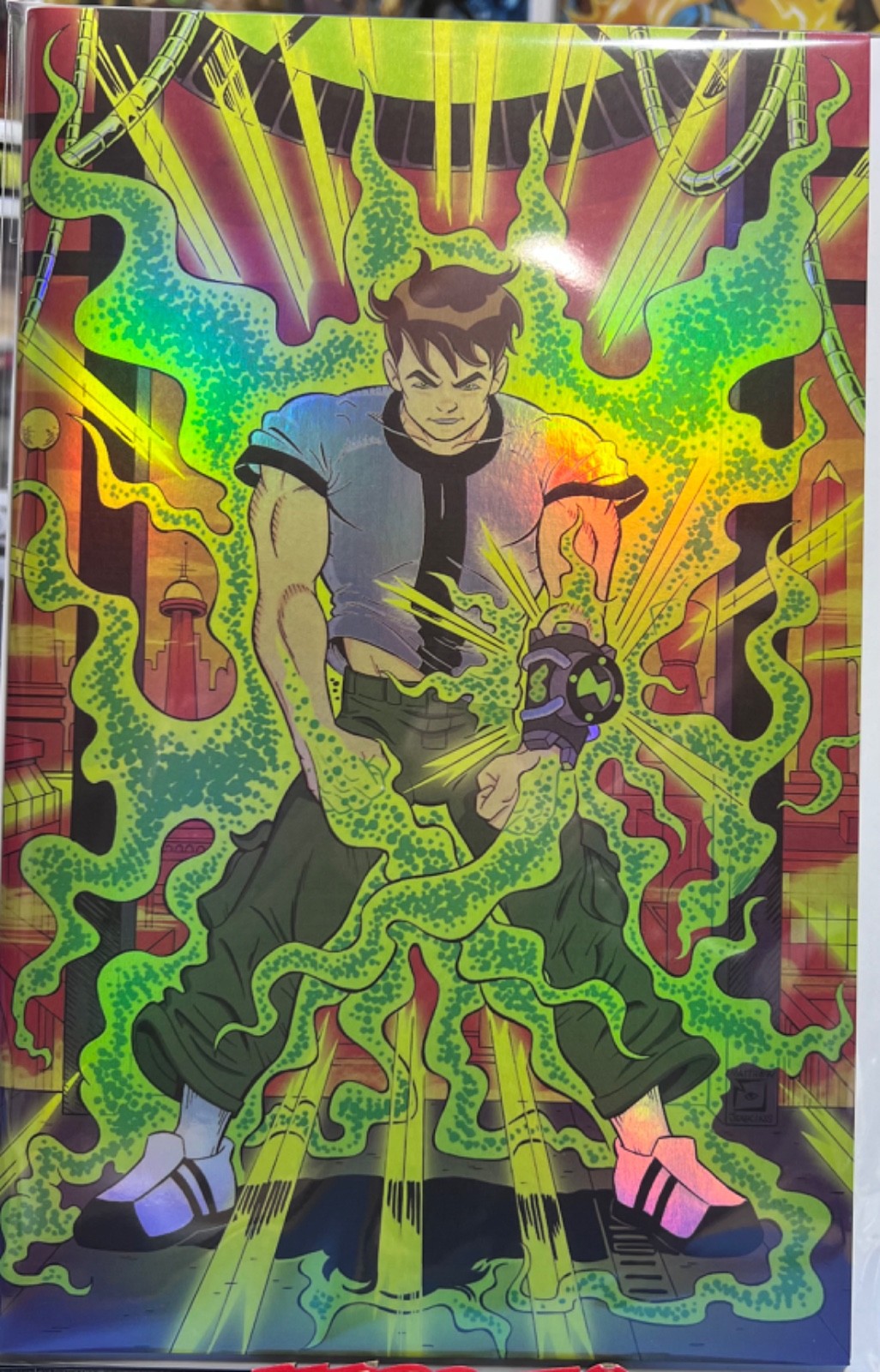 BEN 10 #1 JENKINS SDCC FOIL ABSOLUTE BATMAN HOMAGE EXCLUSIVE VIRGIN LTD 50
