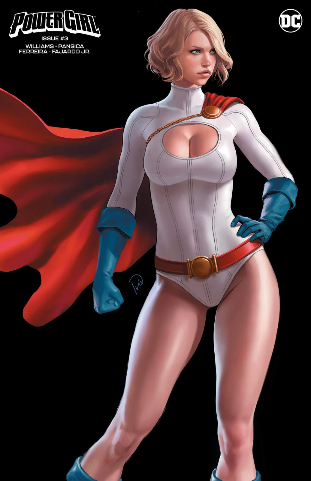 POWER GIRL #3 EXCLUSIVE MINIMAL/TRADE SET - IVAN TALAVERA
