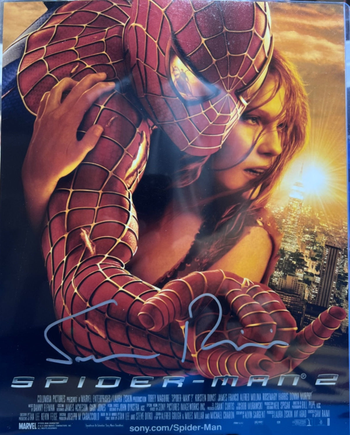 SPIDER-MAN 2 8x10 SIGNED SAM RAMI PHOTO JSA Certified Autograph - Silver