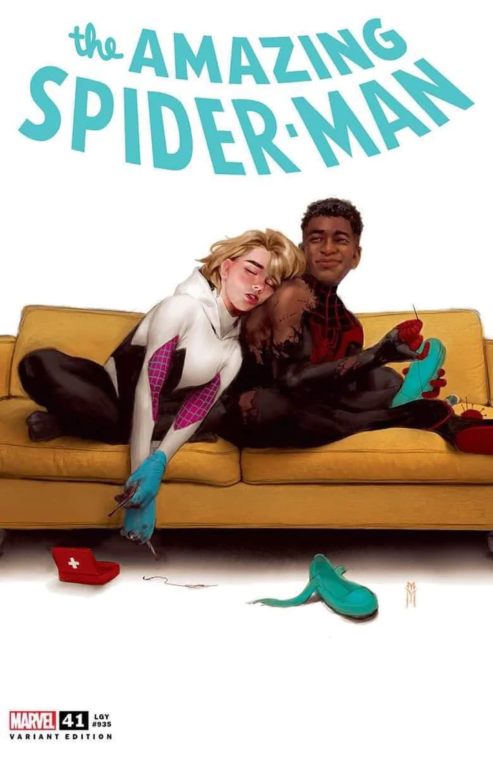 AMAZING SPIDER-MAN #41 EXCLUSIVE VIRGIN/TRADE - GWEN & MILES HOMAGE - MERCADO