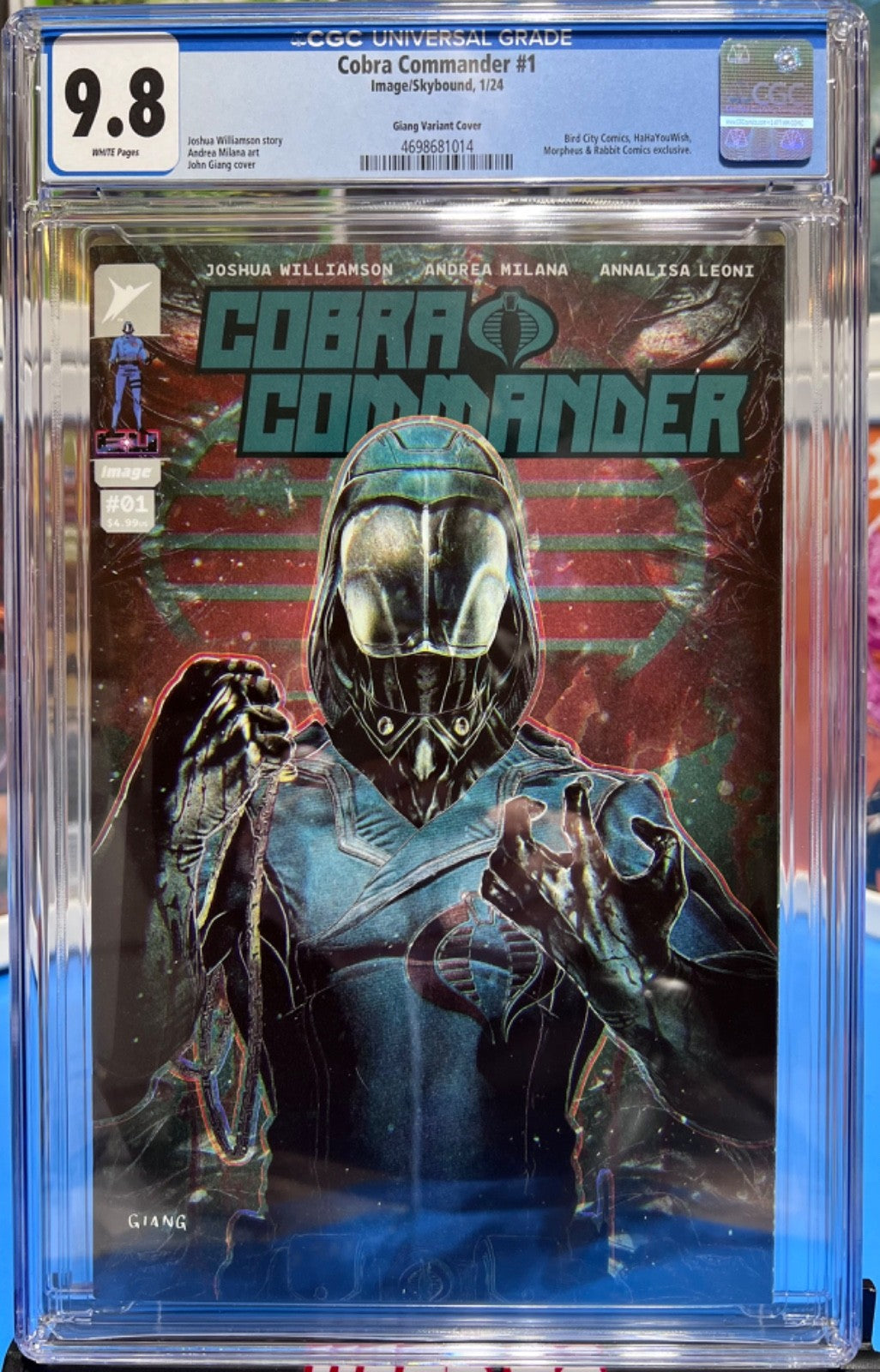 9.8 CGC GI JOE COBRA COMMANDER #1 EXCLUSIVE - JOHN GIANG - ENERGON