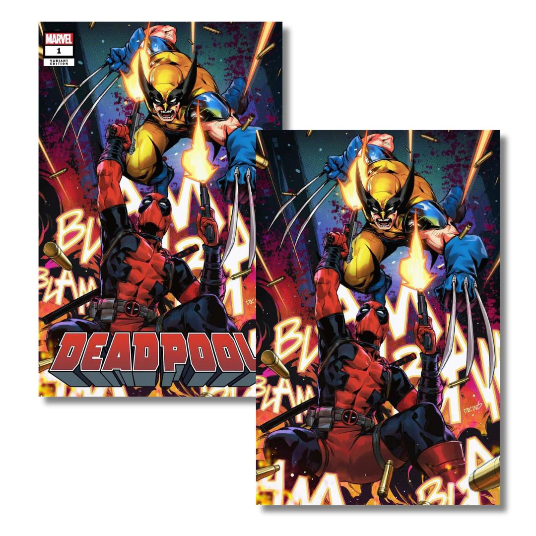 DEADPOOL #1 EXCLUSIVE VIRGIN/TRADE - DERRICK CHEW  VS WOLVERINE - LTD 600 COA