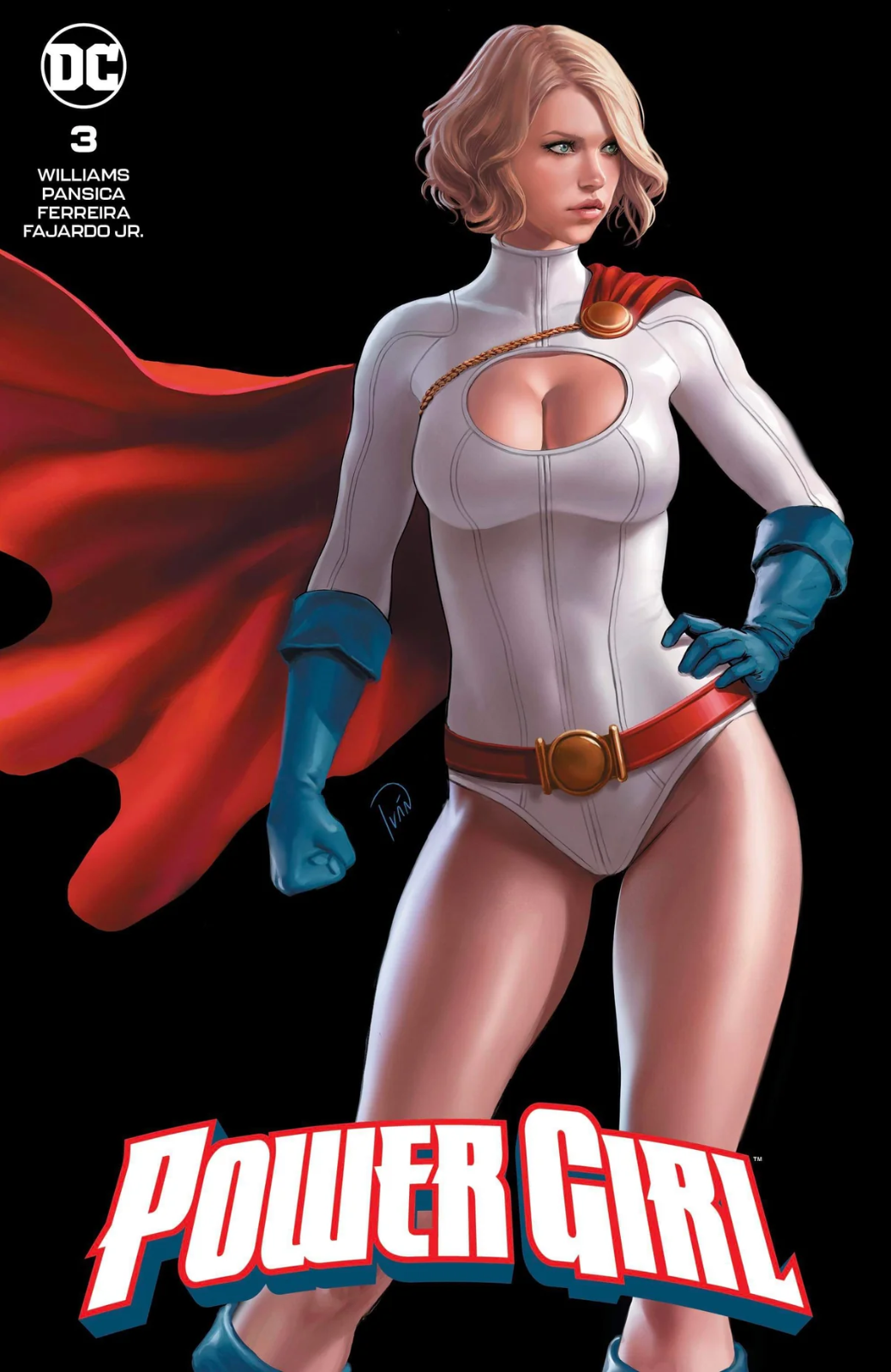 POWER GIRL #3 EXCLUSIVE MINIMAL/TRADE SET - IVAN TALAVERA